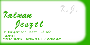 kalman jesztl business card